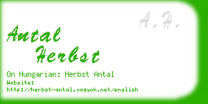 antal herbst business card